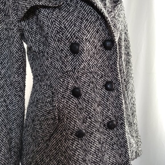 Forever 21 Medium Tweed Double-Breasted Coat - Picture 4 of 8